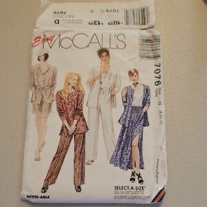 McCall's Women’s Beige Jacket Pattern – Easy McCall's